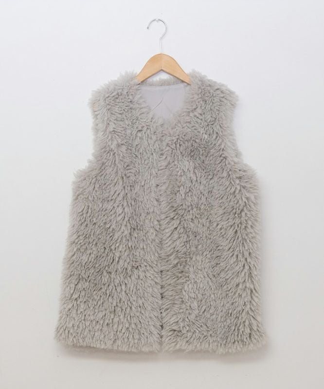 HUMS｜プードルボアミドル丈ベスト [[32802M332]][C]