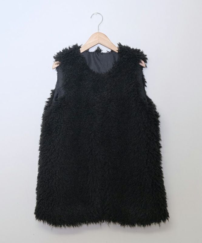 HUMS｜プードルボアミドル丈ベスト [[32802M332]][C]