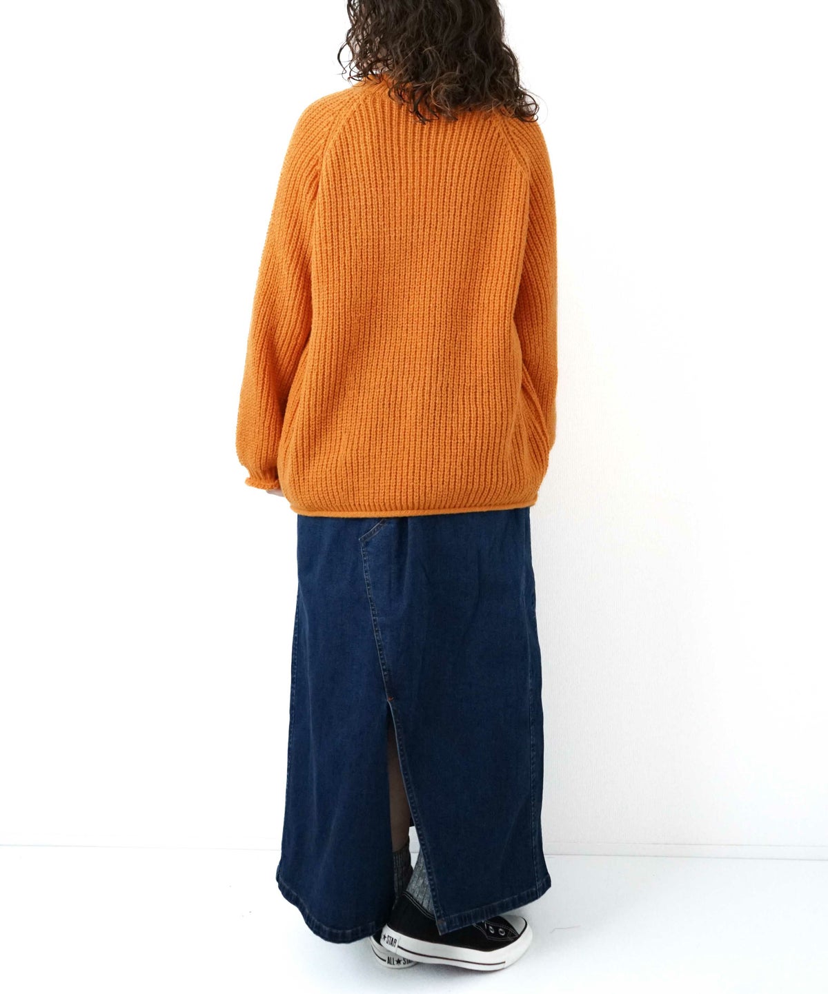 day standard｜裏起毛ストレッチデニムAラインスカート [[10-01-66519]][D]