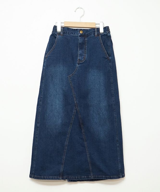 day standard｜裏起毛ストレッチデニムAラインスカート [[10-01-66519]][D]