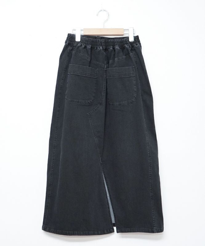 day standard｜裏起毛ストレッチデニムAラインスカート [[10-01-66519]][D]