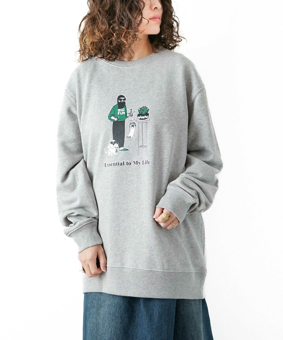 FUN｜Ojisan スウェット(サボテン) [[F-25070563]][D]