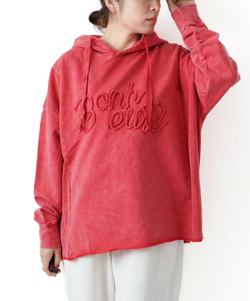 KAKELA & TRANQUIL｜コード刺繍ロゴフーディー [[12509-337-10]][D]