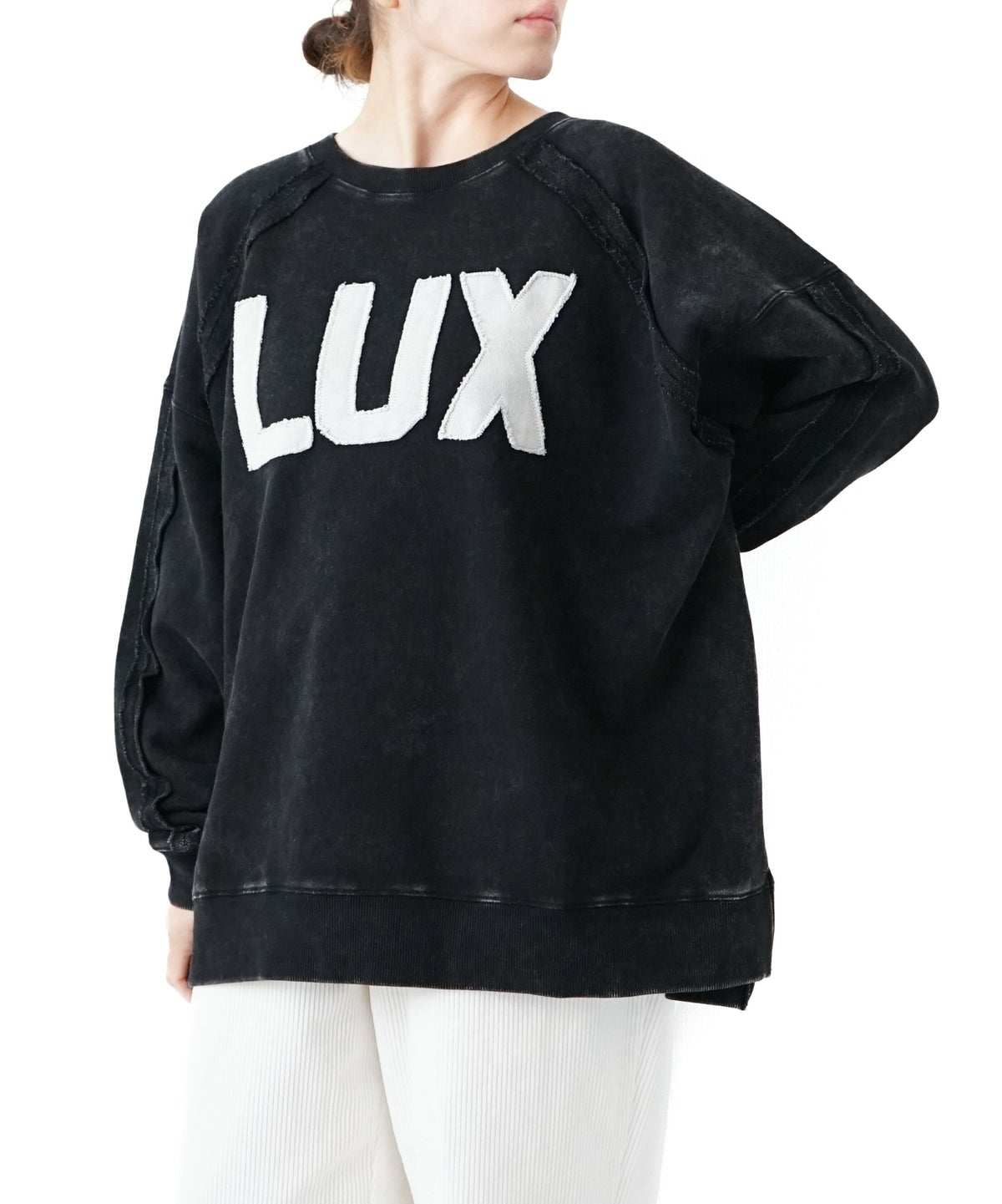 KAKELA & TRANQUIL｜共生地ロゴ切り替えスウェット [[12509-339-10]][D]