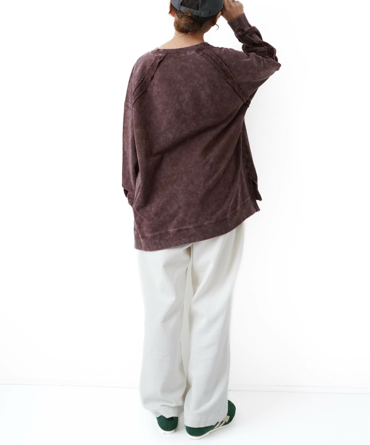 KAKELA & TRANQUIL｜共生地ロゴ切り替えスウェット [[12509-339-10]][D]