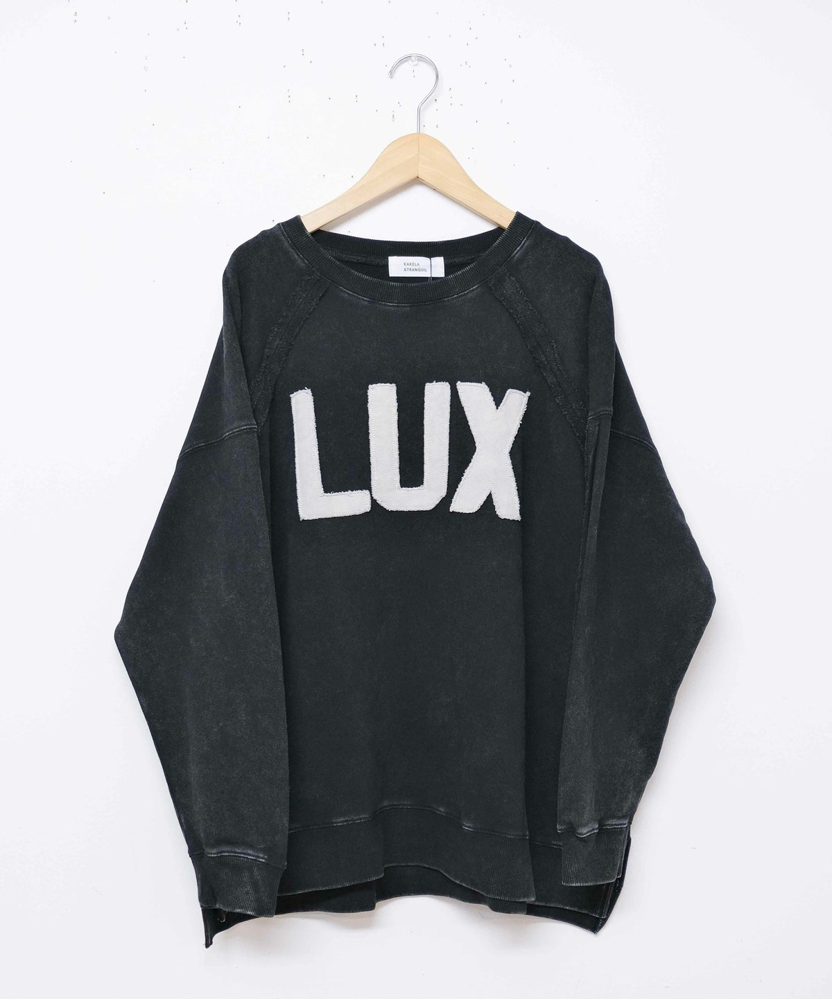 KAKELA & TRANQUIL｜共生地ロゴ切り替えスウェット [[12509-339-10]][D]