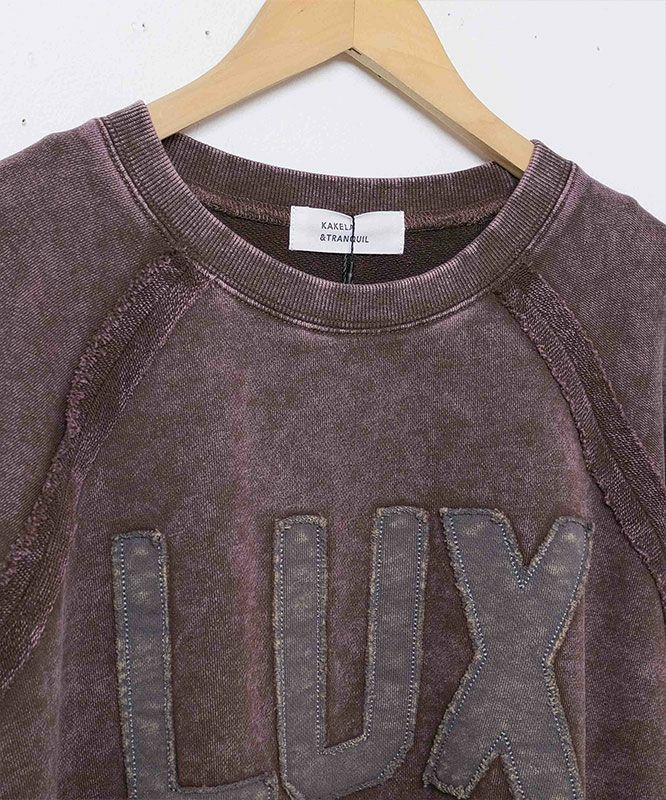 KAKELA & TRANQUIL｜共生地ロゴ切り替えスウェット [[12509-339-10]][D]