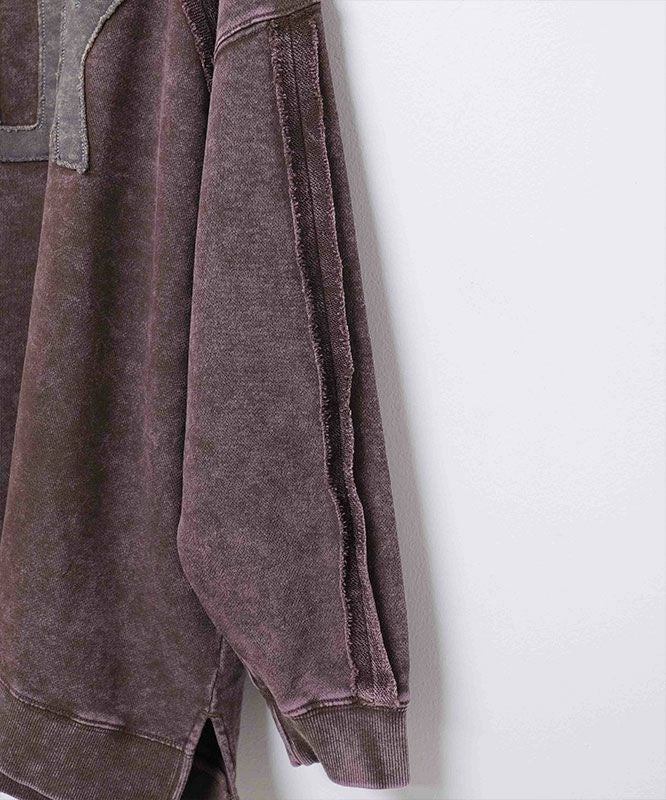 KAKELA & TRANQUIL｜共生地ロゴ切り替えスウェット [[12509-339-10]][D]