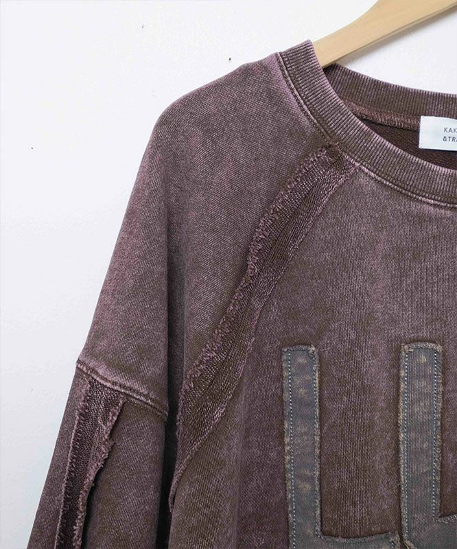 KAKELA & TRANQUIL｜共生地ロゴ切り替えスウェット [[12509-339-10]][D]