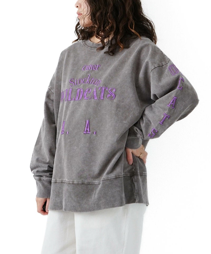 KAKELA & TRANQUIL｜ロングスウェット刺繍ロゴ [[12510-366-10]][D]