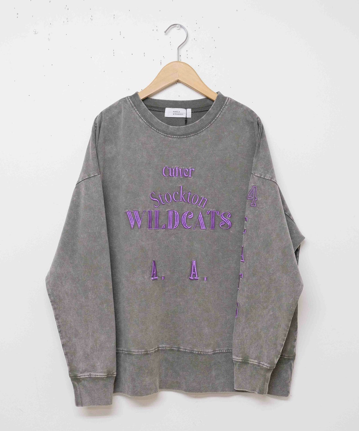 KAKELA & TRANQUIL｜ロングスウェット刺繍ロゴ [[12510-366-10]][D]