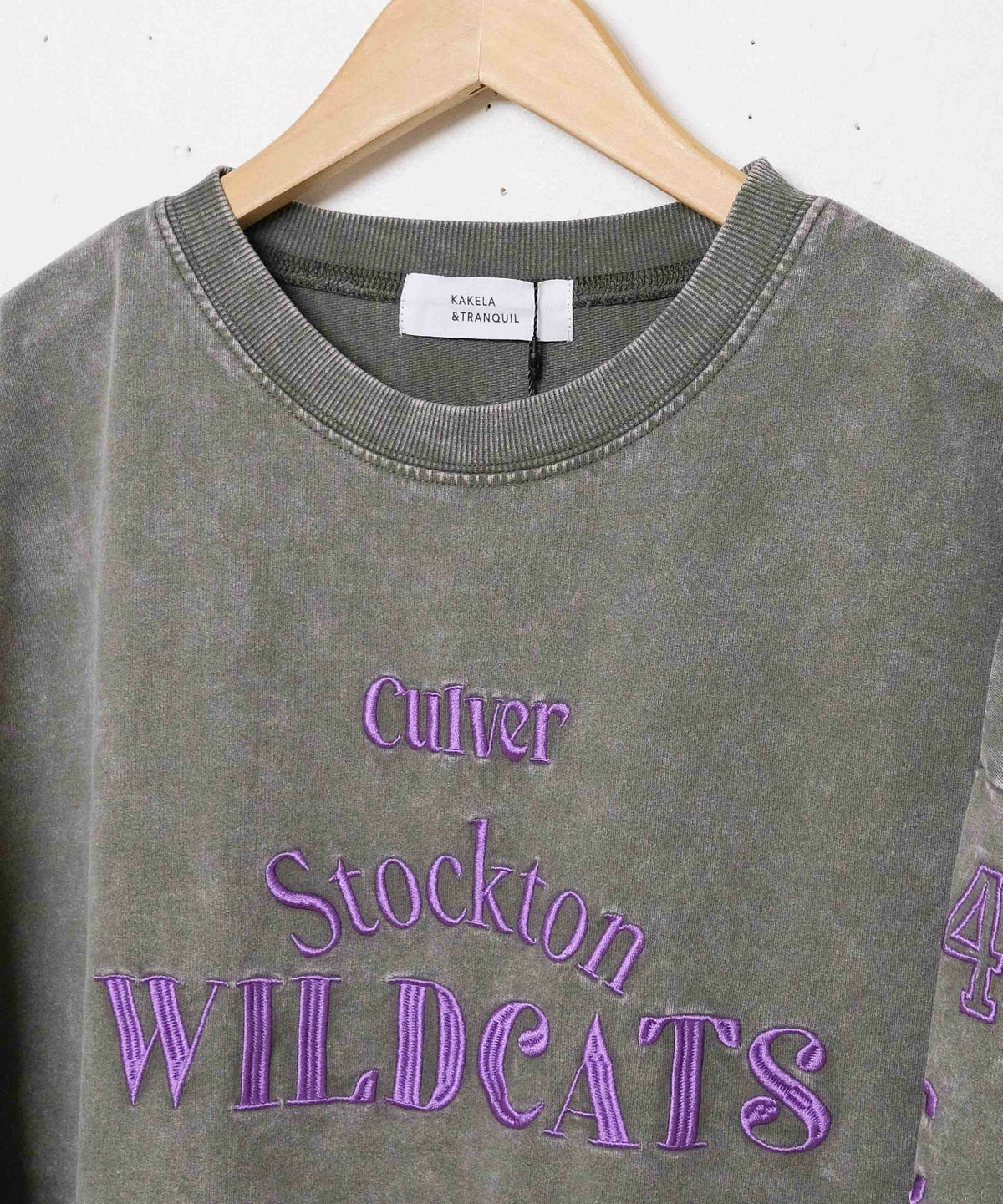 KAKELA & TRANQUIL｜ロングスウェット刺繍ロゴ [[12510-366-10]][D]