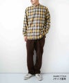 day standard｜バンドカラーネルチェックシャツ [[day-037]][D]