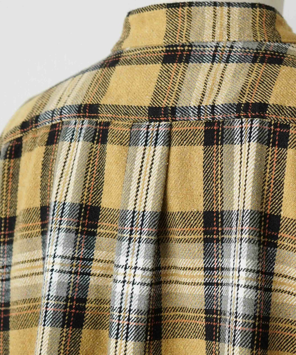  day standard｜バンドカラーネルチェックシャツ [[day-037]][D]