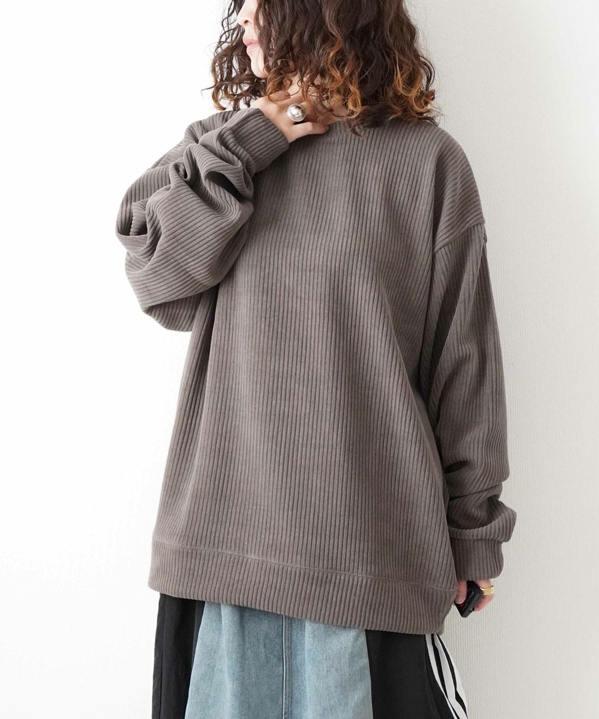 day standard｜カットコーデュロイトレーナー [[121957]][D]