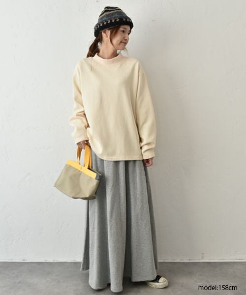 Our.｜カットリブ素材　モックネックプルオーバー [[C-9044]][C]