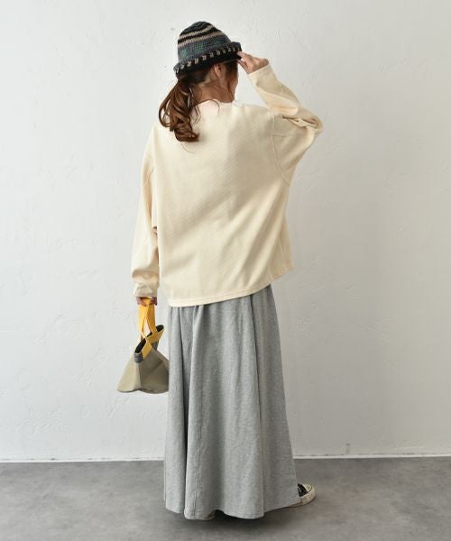 Our.｜カットリブ素材　モックネックプルオーバー [[C-9044]][C]