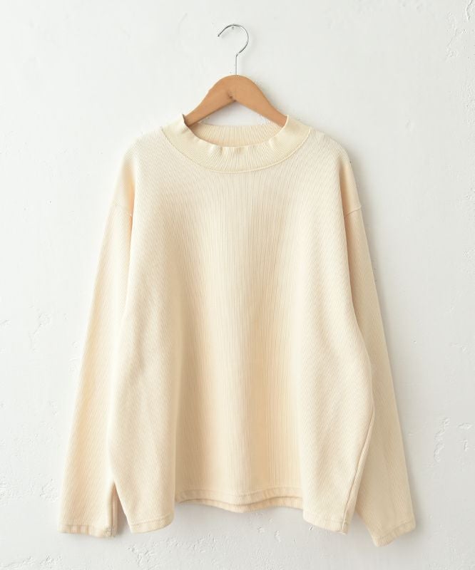 Our.｜カットリブ素材　モックネックプルオーバー [[C-9044]][C]