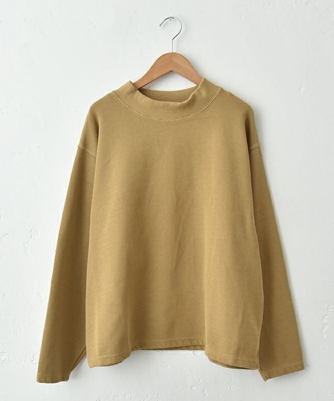 Our.｜カットリブ素材　モックネックプルオーバー [[C-9044]][C]