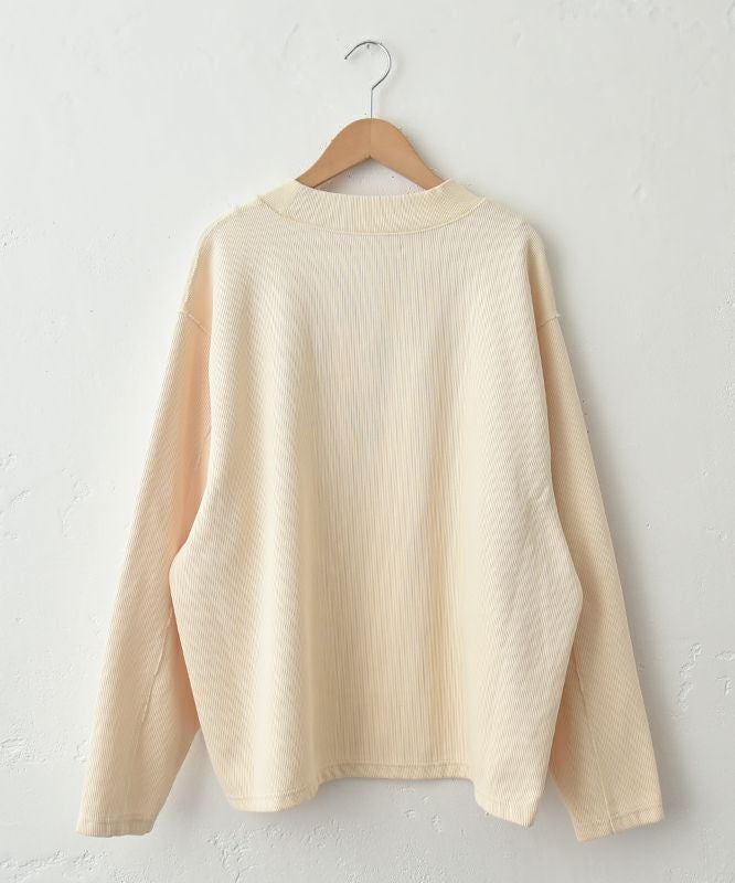 Our.｜カットリブ素材　モックネックプルオーバー [[C-9044]][C]