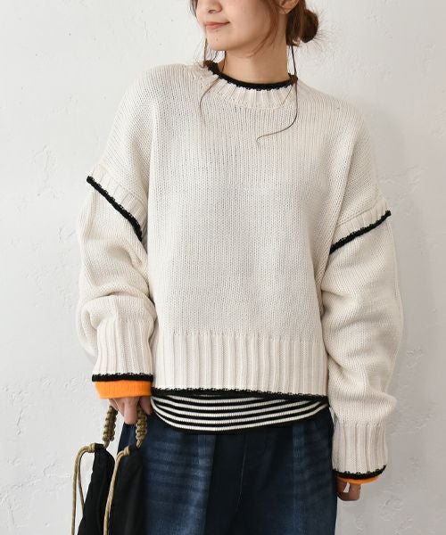 IN THE MARKET｜配色ニットプルオーバー [[HU-825352]][C] | ma28