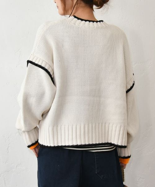 IN THE MARKET｜配色ニットプルオーバー [[HU-825352]][C]