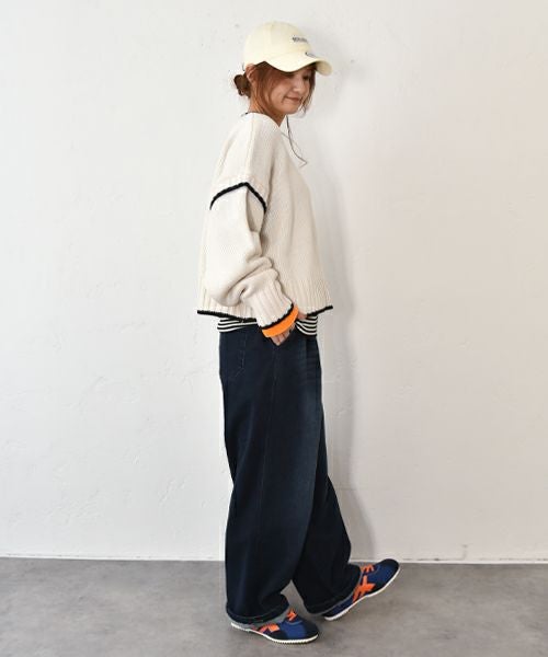 IN THE MARKET｜配色ニットプルオーバー [[HU-825352]][C]