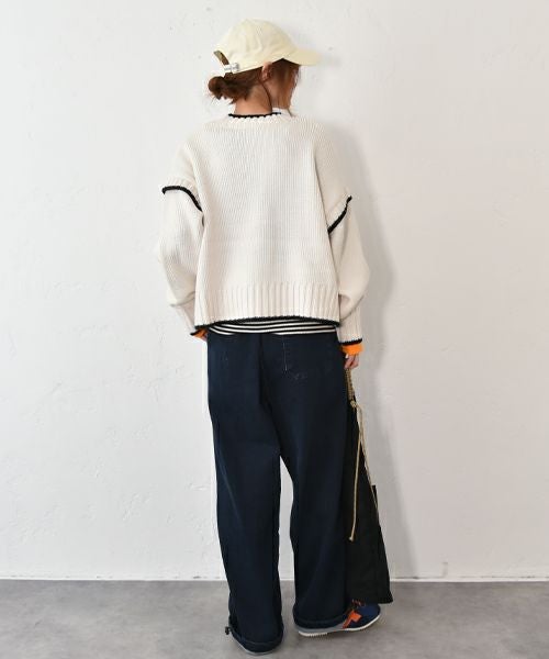 IN THE MARKET｜配色ニットプルオーバー [[HU-825352]][C]