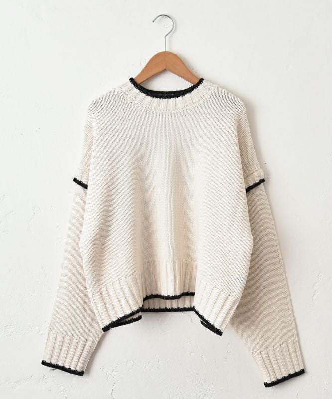  IN THE MARKET｜配色ニットプルオーバー [[HU-825352]][C]