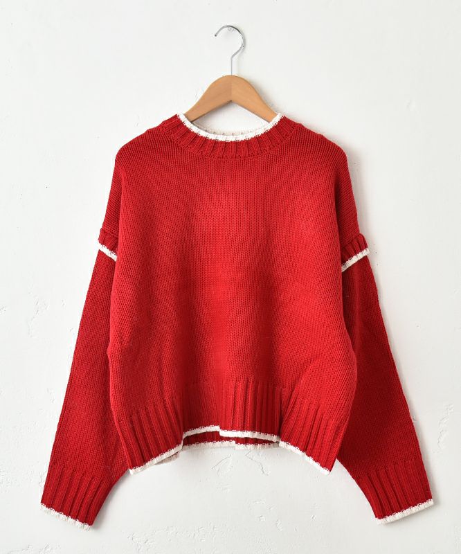  IN THE MARKET｜配色ニットプルオーバー [[HU-825352]][C]