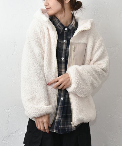 IN THE MARKET｜フードボアブルゾン [[HU-925581]][C]