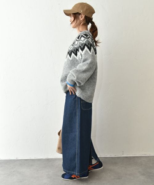 IN THE MARKET｜杢ストレッチノルディックプルオーバー [[HUG-5631A106]][C]