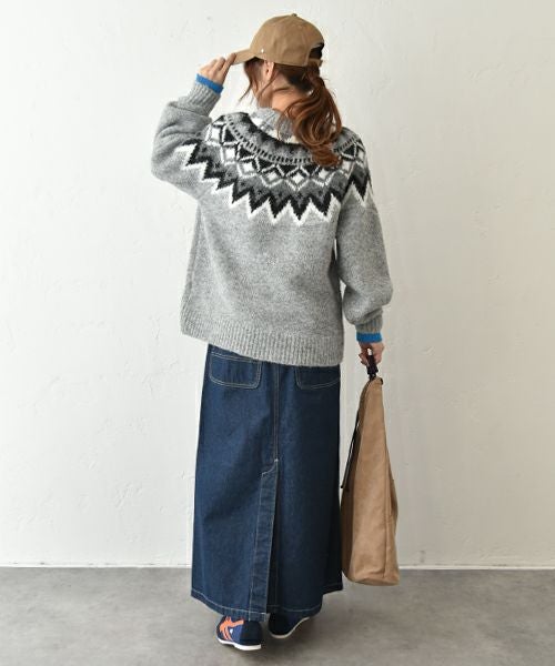 IN THE MARKET｜杢ストレッチノルディックプルオーバー [[HUG-5631A106]][C]