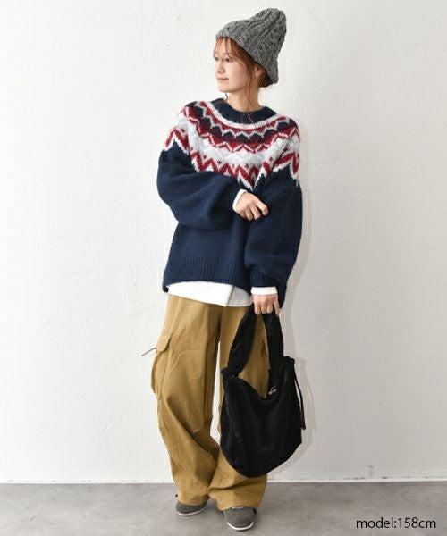 IN THE MARKET｜杢ストレッチノルディックプルオーバー [[HUG-5631A106]][C]