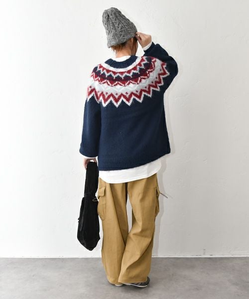IN THE MARKET｜杢ストレッチノルディックプルオーバー [[HUG-5631A106]][C]