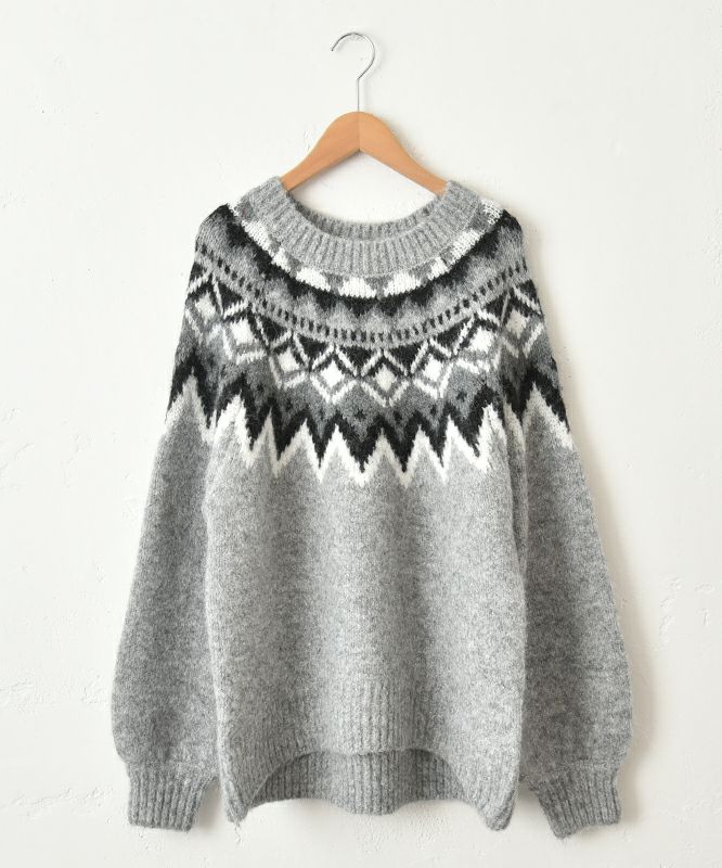 IN THE MARKET｜杢ストレッチノルディックプルオーバー [[HUG-5631A106]][C]