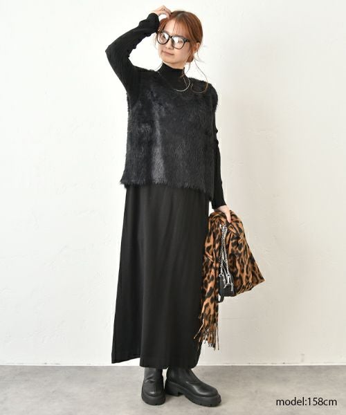 HUMS｜シャギーニットセットワンピース [[RNK-251201]][C]