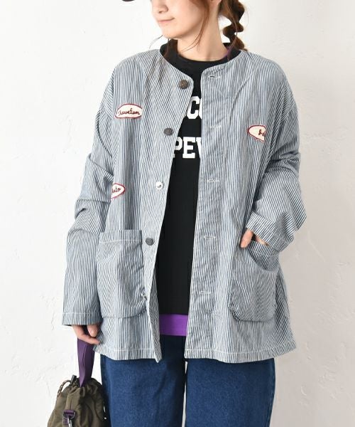 GO TO HOLLYWOOD｜ストライプシャンブレー パジャマシャツ [[32580102]][C]