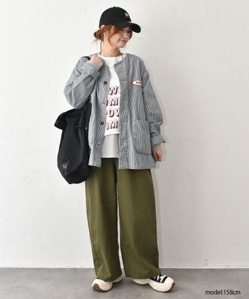 GO TO HOLLYWOOD｜ストライプシャンブレー パジャマシャツ [[32580102]][C]