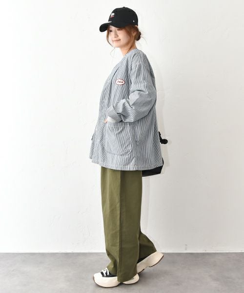 GO TO HOLLYWOOD｜ストライプシャンブレー パジャマシャツ [[32580102]][C]