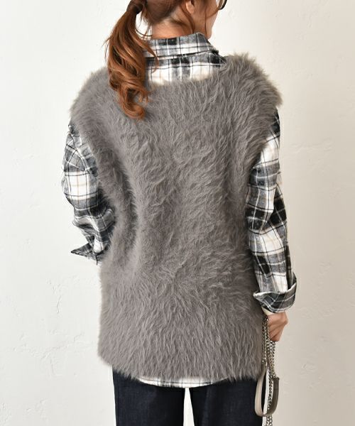 HUMS｜シャギーニットベスト [[RNK-251202]][C]