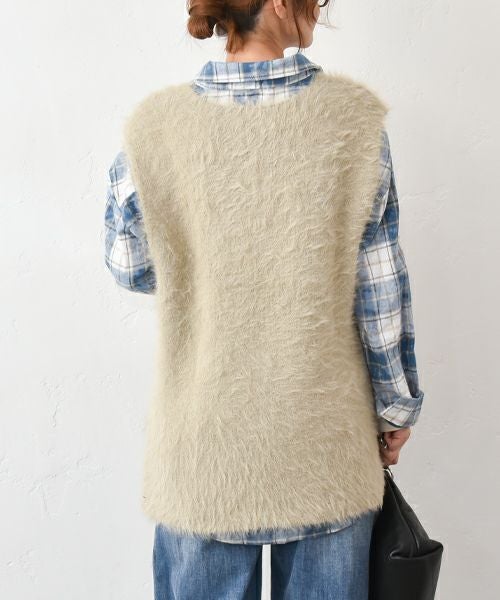 HUMS｜シャギーニットベスト [[RNK-251202]][C]