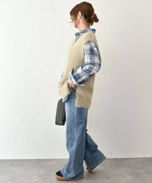 HUMS｜シャギーニットベスト [[RNK-251202]][C]