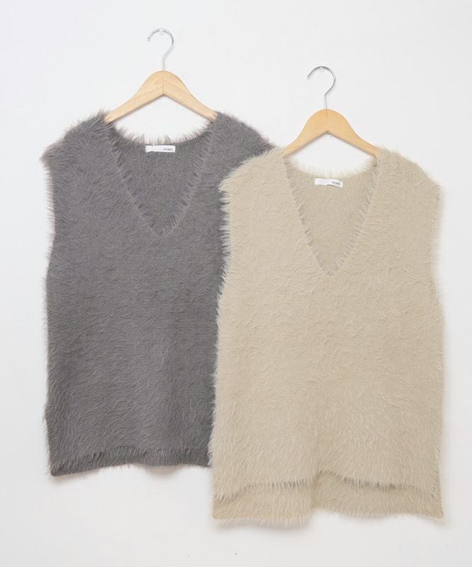  HUMS｜シャギーニットベスト [[RNK-251202]][C]