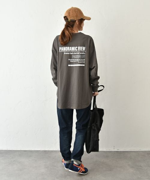 IN THE MARKET｜ラウンドヘムBIGシルエットプリントロンT [[40015352]][C]