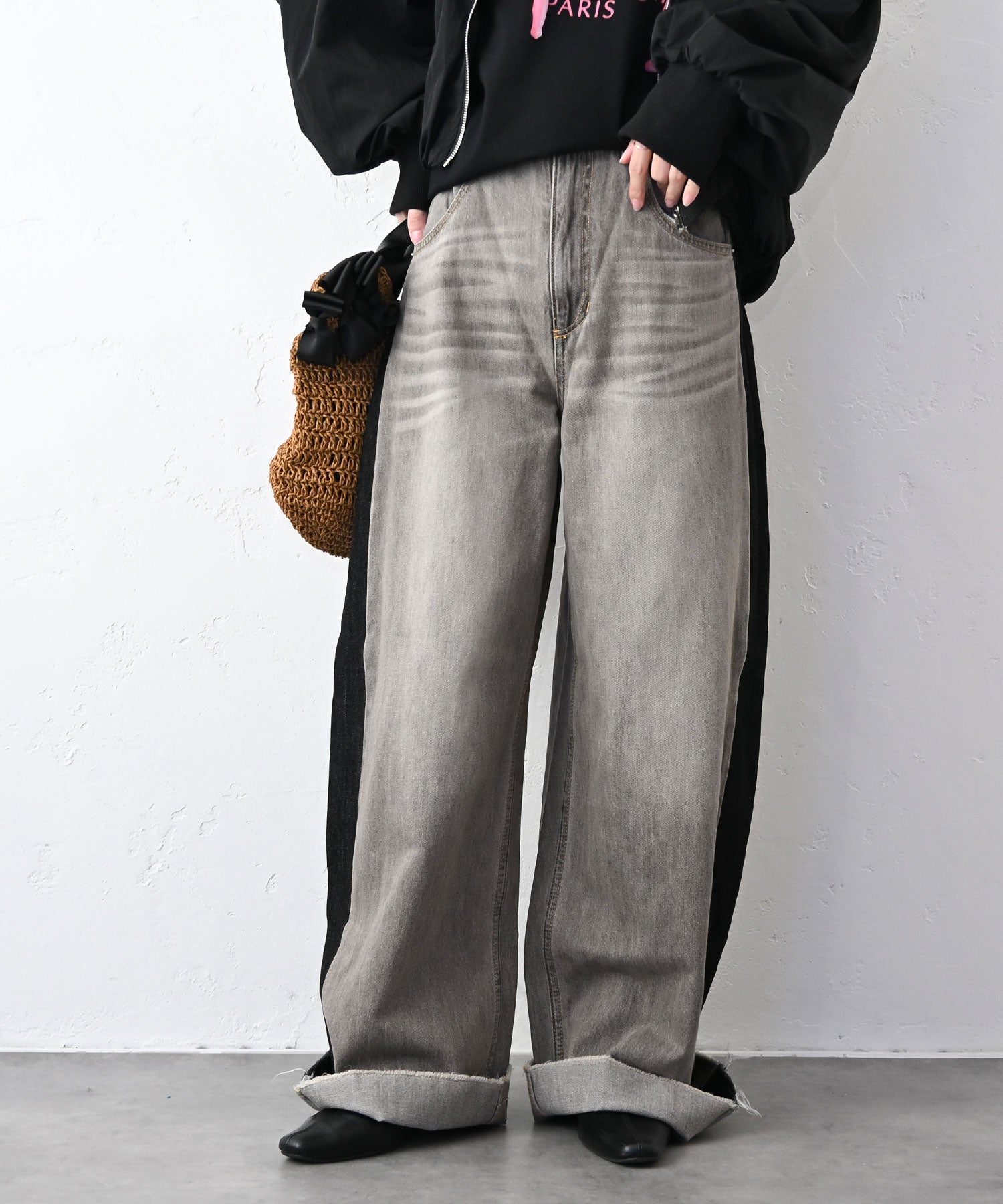 LANCER CLOTHING CORPORATION｜2トーンリメイクデニムパンツ [[LCMD