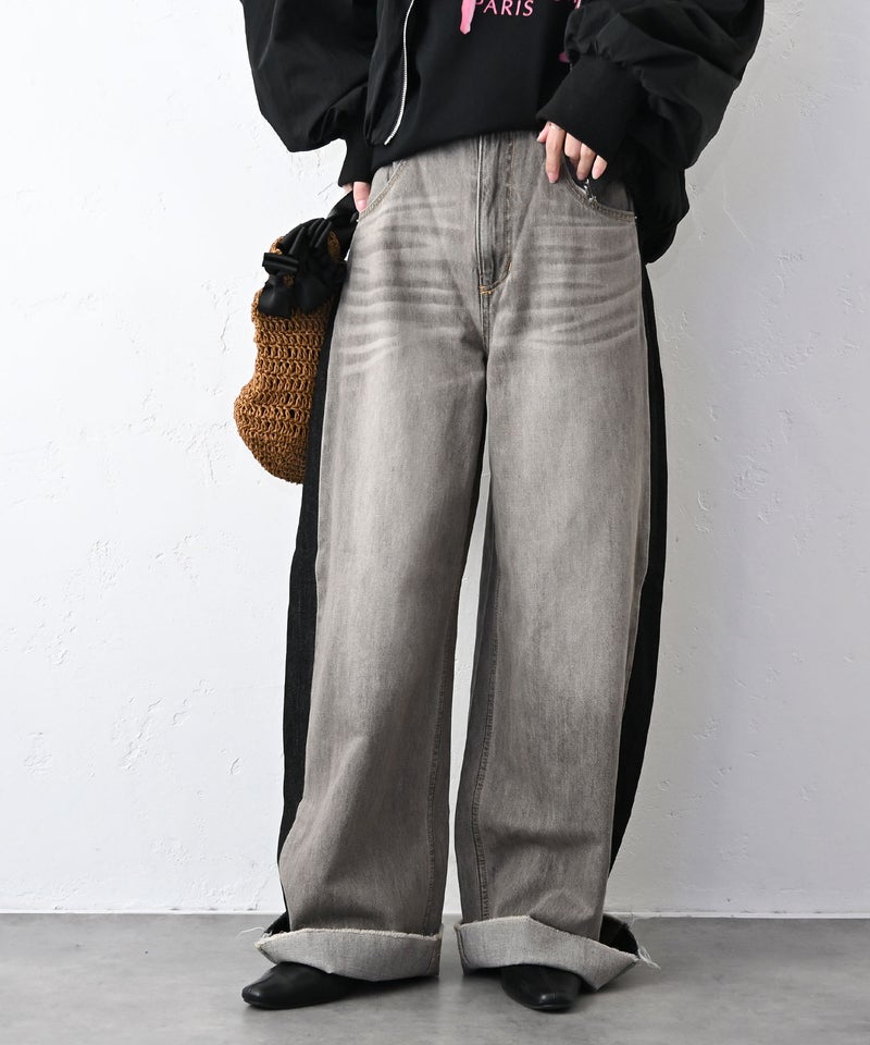 LANCER CLOTHING CORPORATION｜2トーンリメイクデニムパンツ [[LCMD-069]][C]