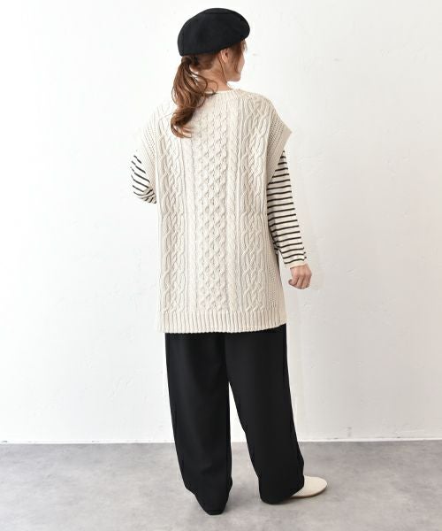 hagumu｜ケーブル編みベスト [[52015352]][C]
