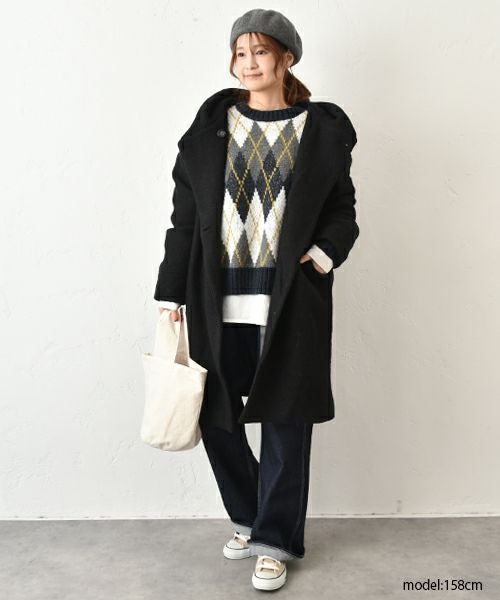 hagumu｜アーガイル柄ニット [[MT-0479]][C]