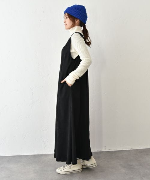 Our.｜起毛ツイルAラインサイドタックVネックワンピース [[3295H331]][C]